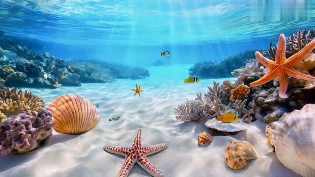 starfish and coral