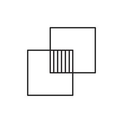 merge icon design, isolated on white background, vector illustration