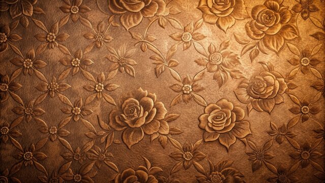 Leather texture with roses pattern on wallpaper, leather, texture, flowers, roses,wallpaper, design, pattern, background