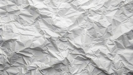 Obraz premium Crumpled white paper background texture, wrinkled, crumpled, white, background, texture, abstract, blank, textured, sheet