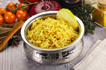 Indian cuisine lemon basmati rice