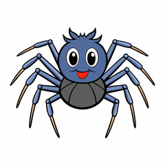 Cute Spider Vector Illustration - Cartoon, Clipart, and Line Art Design