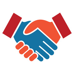 Handshake icon vector art illustration.