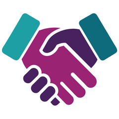       Handshake icon vector art illustration.
