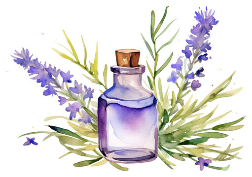 recommend clip art: PNG Lavender perfume flower bottle.