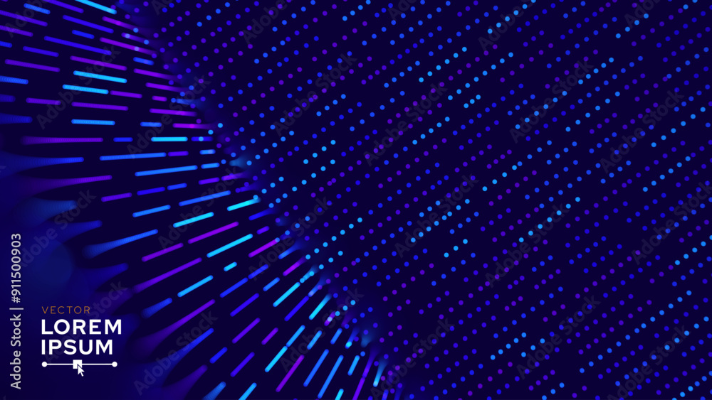 Poster Digital Technology Speed Connect Tech Particles Background. Cyber Nano Innovation Concept. Abstract Communication. Global Network Connection. AI Big Data Vector Illustration.