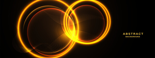 Abstract futuristic background with Shining golden light effect.Vector illustration.