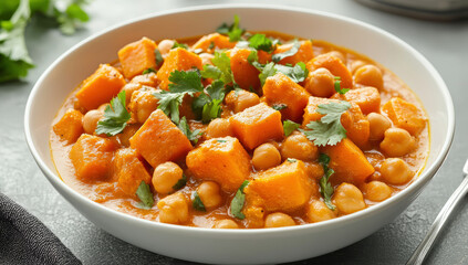 Sweet potato gnocchi with gourmet presentation