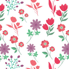 seamless pattern with flowers