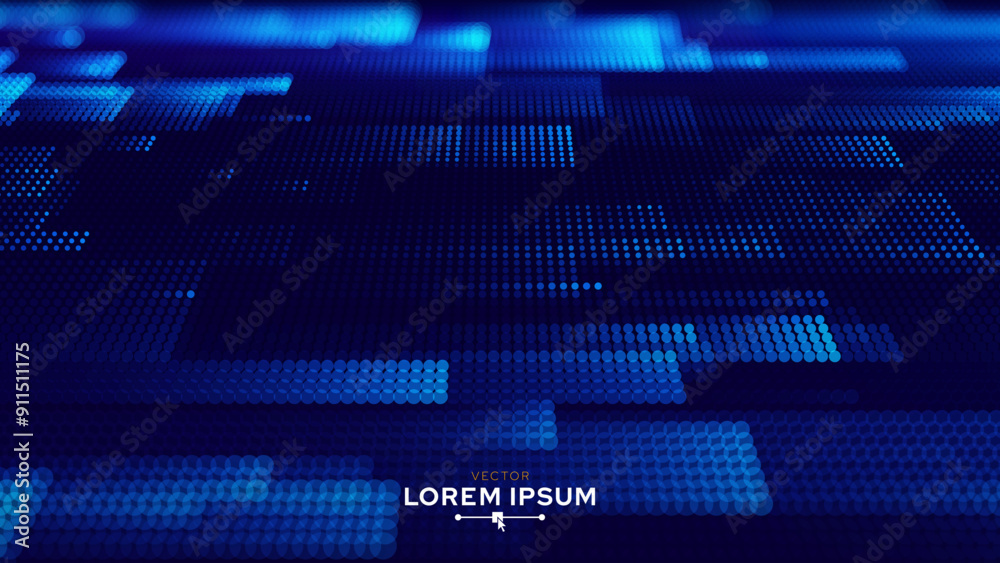 Aufkleber Abstract Finance Digital Business Background. Fintech Technology or Science Research Presentation Backdrop. Digital Crypto Business Vector Illustration.