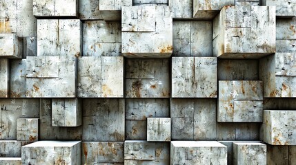 Fondo abstracto 3d formado por cubos geométricos. 