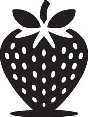 Strawberry vector silhouette illustration