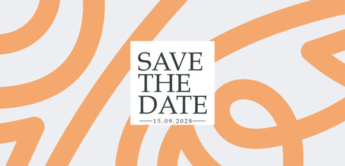 Save the date banner. Can be used for business, marketing and advertising. logo graphic design of event summit made for Technology and upcoming events. Vector EPS 10
