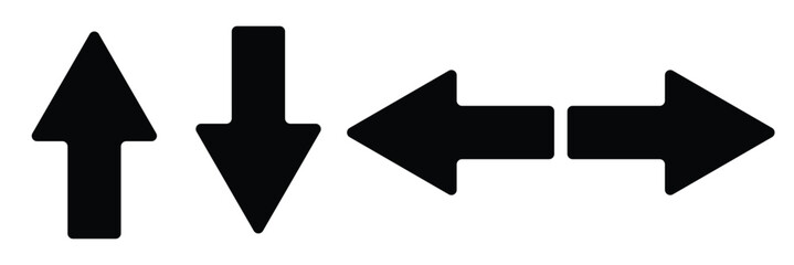 up down and right left arrow icon eps 10