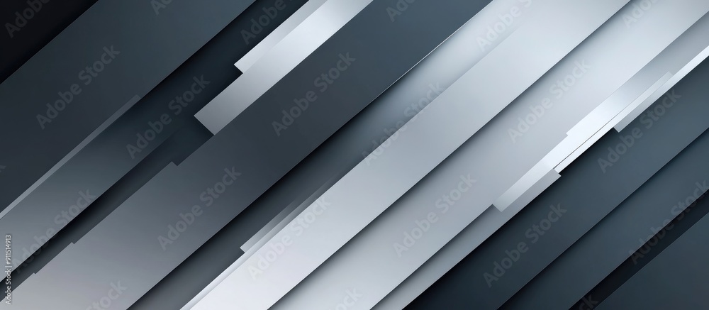 Poster abstract light pattern featuring a gradient of white and silver on a gray backdrop complemented by m