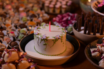 cake with candle, cake with flowers,fondant cake, vintage cake	