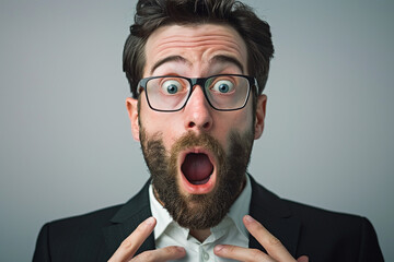 Shock man expression