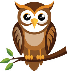 a vector art Owl 