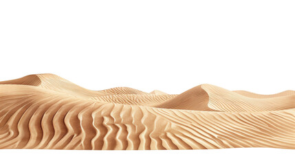 Scenic desert landscape with sand dunes and natural wave patterns illuminated by sunlight, showcasing the beauty of untouched wilderness. © reels