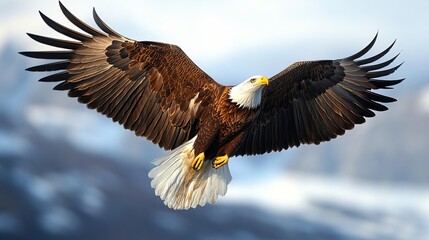 Obraz premium An eagle in midflight