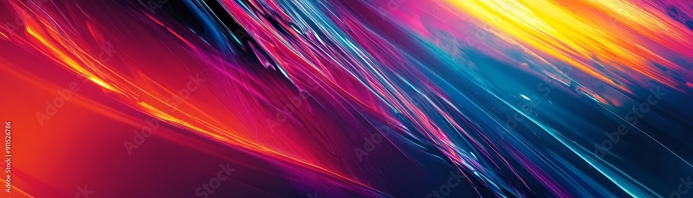 Aufkleber Create a contemporary abstract texture with dynamic, geometric patterns and vibrant colors, showcasing a seamless blend of fluid lines and digital design that emphasizes modern artistic expression