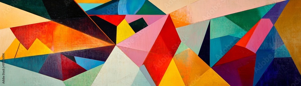 Poster Create a contemporary abstract artwork with dynamic textures and patterns, incorporating colorful geometric shapes and fluid lines that convey a sense of modern design and artistic expression