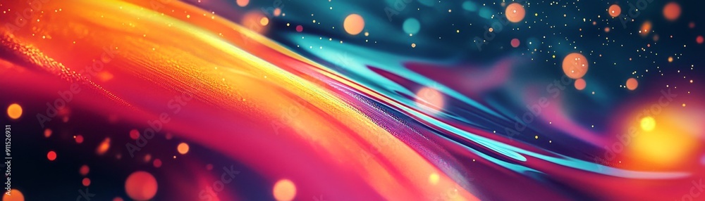 Poster design a vibrant, digital abstract background featuring geometric patterns and creative textures, bl