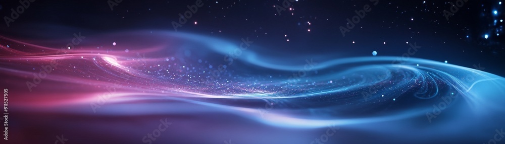 Aufkleber space-themed background with abstract patterns and light gradients blending seamlessly to create a f