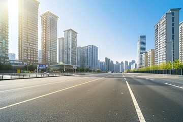 Urban Cityscape Background With Modern Skyline in Metropolitan Environment