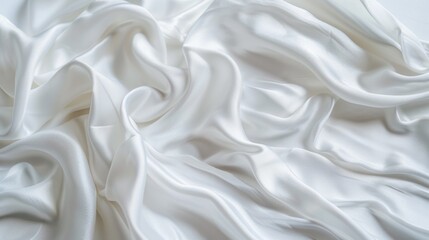 Obraz premium Abstract Texture of Smooth White Fabric