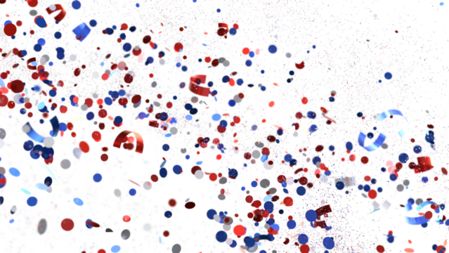 Confetti -  Red Blue White Confetti Confetti Overlay