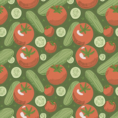seamless pattern with vegetables