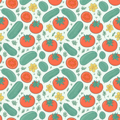 seamless background with vegetables