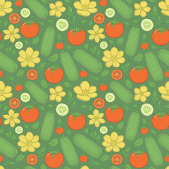 seamless pattern with vegetables