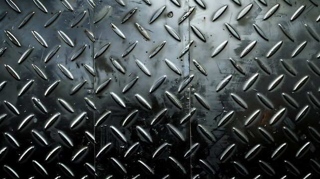 A dark, textured metal background with a diamond pattern, perfect for industrial and grunge designs. 

