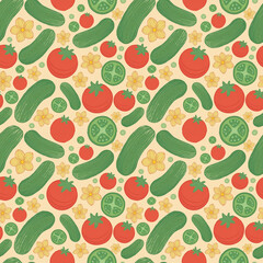 seamless pattern with tomatos
