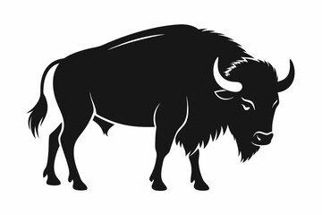 Bison buffalo vector silhouette, bison icon © Trendy CraftSVG 