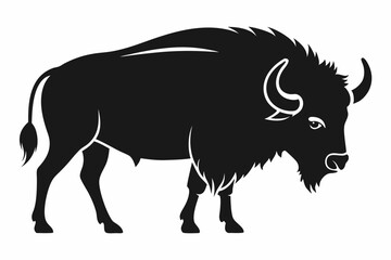 Bison buffalo vector silhouette, bison icon © Trendy CraftSVG 