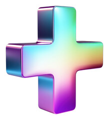 Obraz premium PNG Plus icon symbol cross white background.