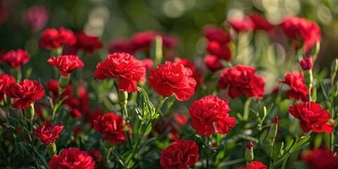 Obraz premium Dianthus Cherry Burst with striking red flowers