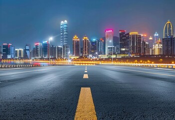 Obraz premium Urban Cityscape Background With Modern Skyline in Metropolitan Environment