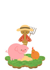 Illustration Ferme Simple Mignon Transparent