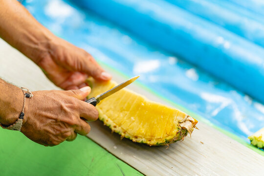 Delicious pineapple chunks