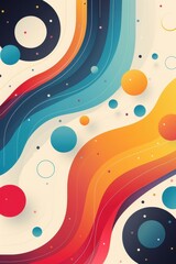 Obraz premium Abstract Rainbow Vector Art Background With Colorful Circular Elements