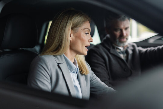 Significant moment elder client automobile shop buy car