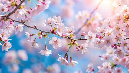 Pink Petals Dancing in the Wind  generative AI