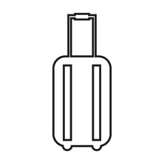 Luggage icon. Luggage trolley line icon. Suitcase bag sign. Baggage claim symbol. Vector . EPS 10/AI