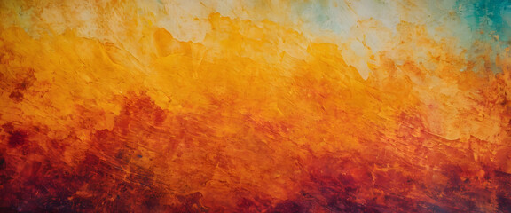 Fototapeta premium This image could be named Fiery Abstract Watercolor Background with Orange and Yellow Tones