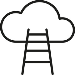 Ladder icon. Success sign. Linear style.