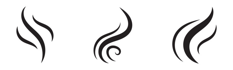 Smoke, steam, cloud logo collection. Set of smoke logo in a flat design. Aromas vaporize icons